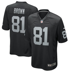 Tim Brown Las Vegas Raiders Game Retired Player Jersey Black | Nike for Sale