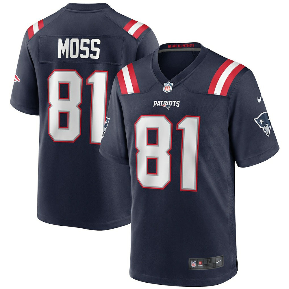 Randy Moss New England Patriots Game Retired Player Jersey Navy | Nike for Sale