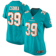 Larry Csonka Miami Dolphins Women's Game Retired Player Jersey Aqua | Nike for Sale