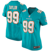 Jason Taylor Miami Dolphins Women's Game Retired Player Jersey Aqua | Nike for Sale