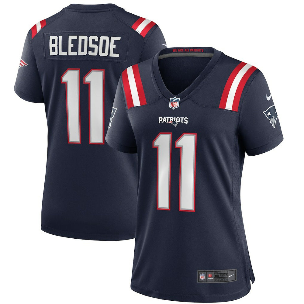 Drew Bledsoe New England Patriots Women's Game Retired Player Jersey Navy | Nike for Sale