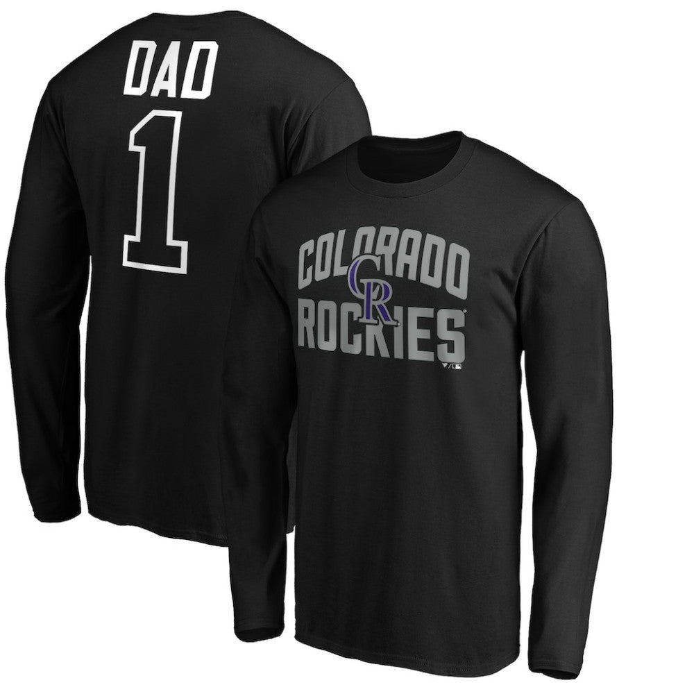 Colorado Rockies Father's Day #1 Dad Long Sleeve T-Shirt - MLB