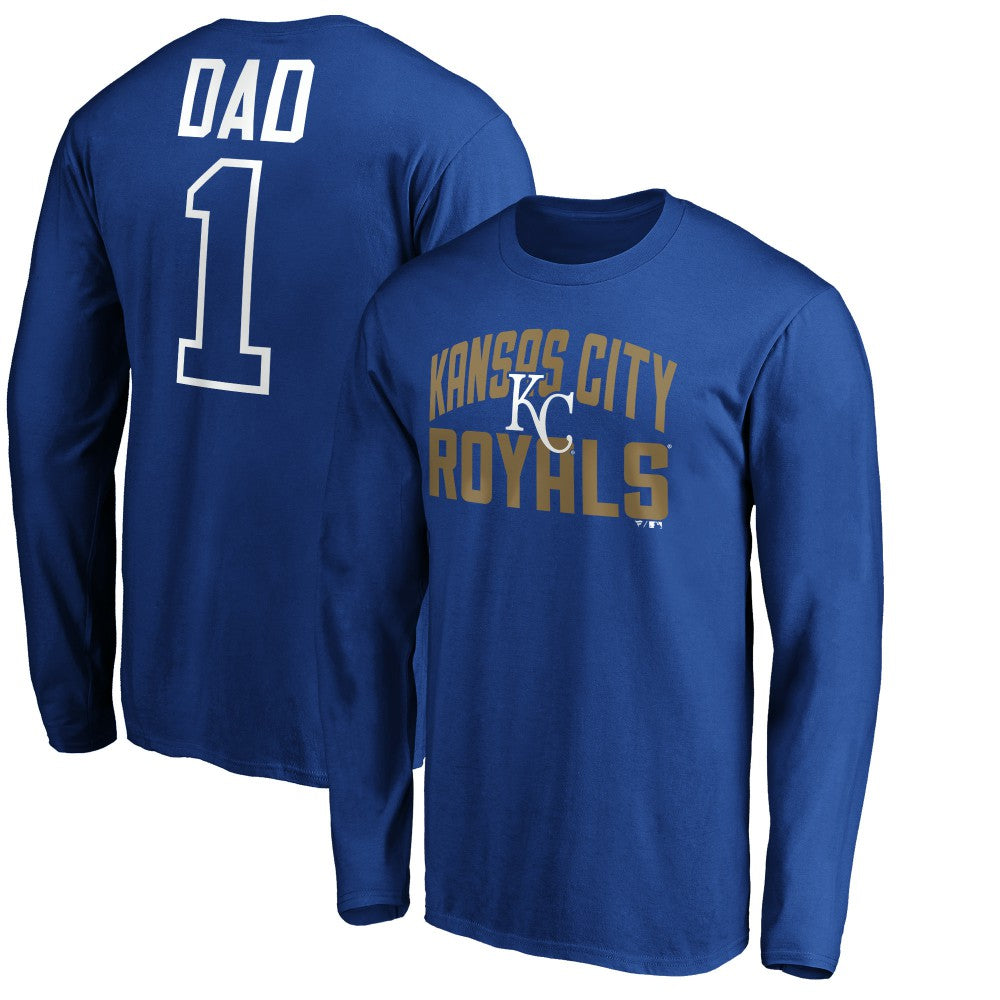 Kansas City Royals Father's Day #1 Dad Long Sleeve T-Shirt - MLB
