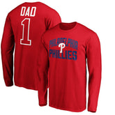 Philadelphia Phillies Father's Day #1 Dad Long Sleeve T-Shirt - MLB
