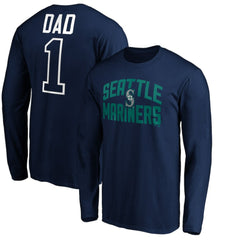 Seattle Mariners Father's Day #1 Dad Long Sleeve T-Shirt - MLB