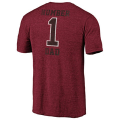 Arizona Cardinals #1 Dad Team Logo T-Shirt Cardinal | NFL