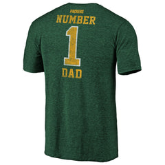 Green Bay Packers #1 Dad Team Logo T-Shirt Green | NFL