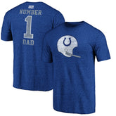 Indianapolis Colts #1 Dad Team Logo T-Shirt Royal | NFL