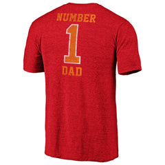 Tampa Bay Buccaneers #1 Dad Team Logo T-Shirt Red | NFL