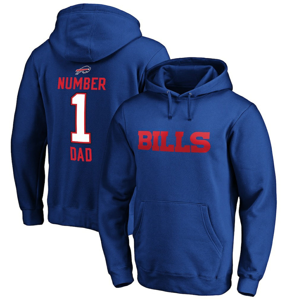 Buffalo Bills #1 Dad Pullover Hoodie Royal | NFL
