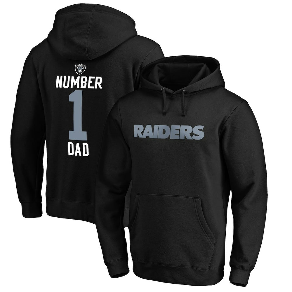 Las Vegas Raiders #1 Dad Pullover Hoodie Black | NFL