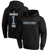 Las Vegas Raiders #1 Dad Pullover Hoodie Black | NFL