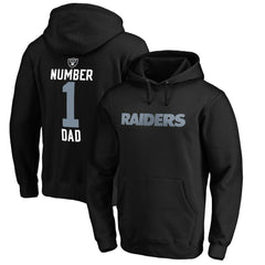 Las Vegas Raiders #1 Dad Pullover Hoodie Black | NFL