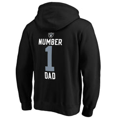 Las Vegas Raiders #1 Dad Pullover Hoodie Black | NFL