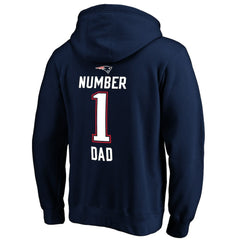 New England Patriots #1 Dad Pullover Hoodie Navy | NFL