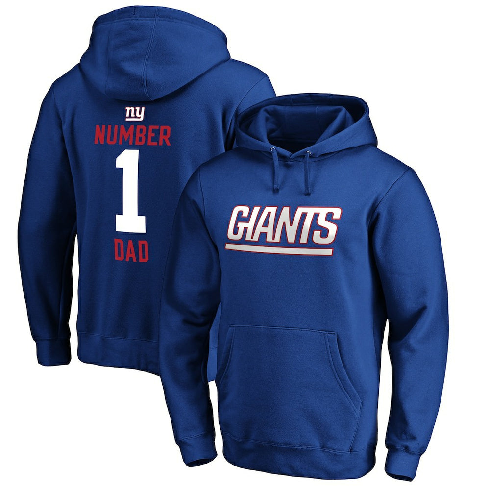 New York Giants #1 Dad Pullover Hoodie Royal | NFL