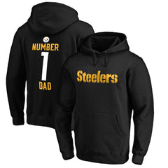 Pittsburgh Steelers #1 Dad Pullover Hoodie Black | NFL