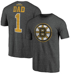 Boston Bruins Greatest Dad Tri-Blend T-Shirt - Charcoal - NHL