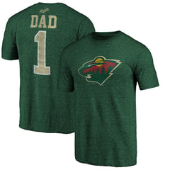 Minnesota Wild Greatest Dad Tri-Blend T-Shirt - Green - NHL