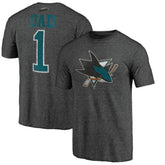 San Jose Sharks Greatest Dad Tri-Blend T-Shirt - Charcoal - NHL