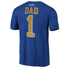 St. Louis Blues Greatest Dad Tri-Blend T-Shirt - Blue - NHL