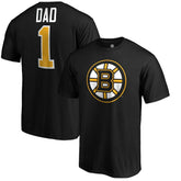 Boston Bruins #1 Dad Logo T-Shirt - Black - NHL