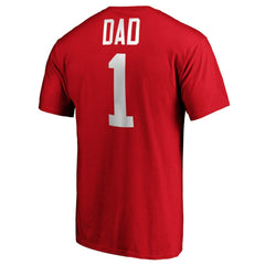 Detroit Red Wings #1 Dad T-Shirt - Red - NHL