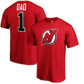 New Jersey Devils #1 Dad T-Shirt - Red - NHL