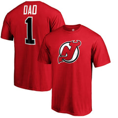 New Jersey Devils #1 Dad T-Shirt - Red - NHL