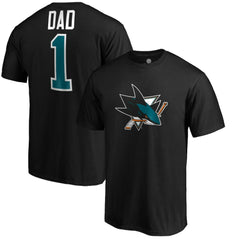 San Jose Sharks #1 Dad T-Shirt - Black - NHL