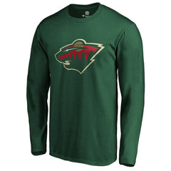 Minnesota Wild #1 Dad Long Sleeve T-Shirt - Green - NHL