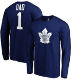 Toronto Maple Leafs #1 Dad Long Sleeve T-Shirt - Blue - NHL