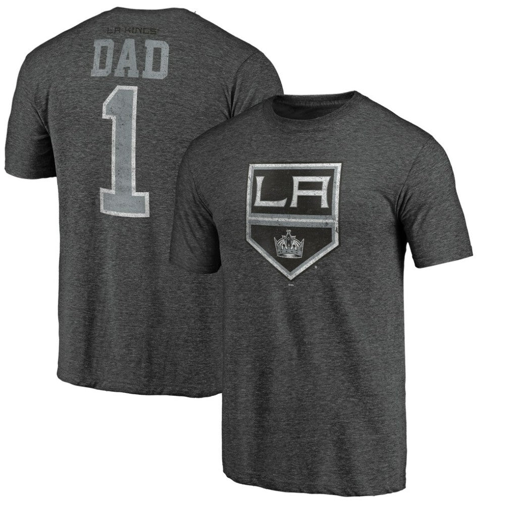 Los Angeles Kings Greatest Dad Tri-Blend T-Shirt - Charcoal - NHL
