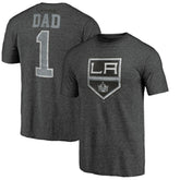 Los Angeles Kings Greatest Dad Tri-Blend T-Shirt - Charcoal - NHL