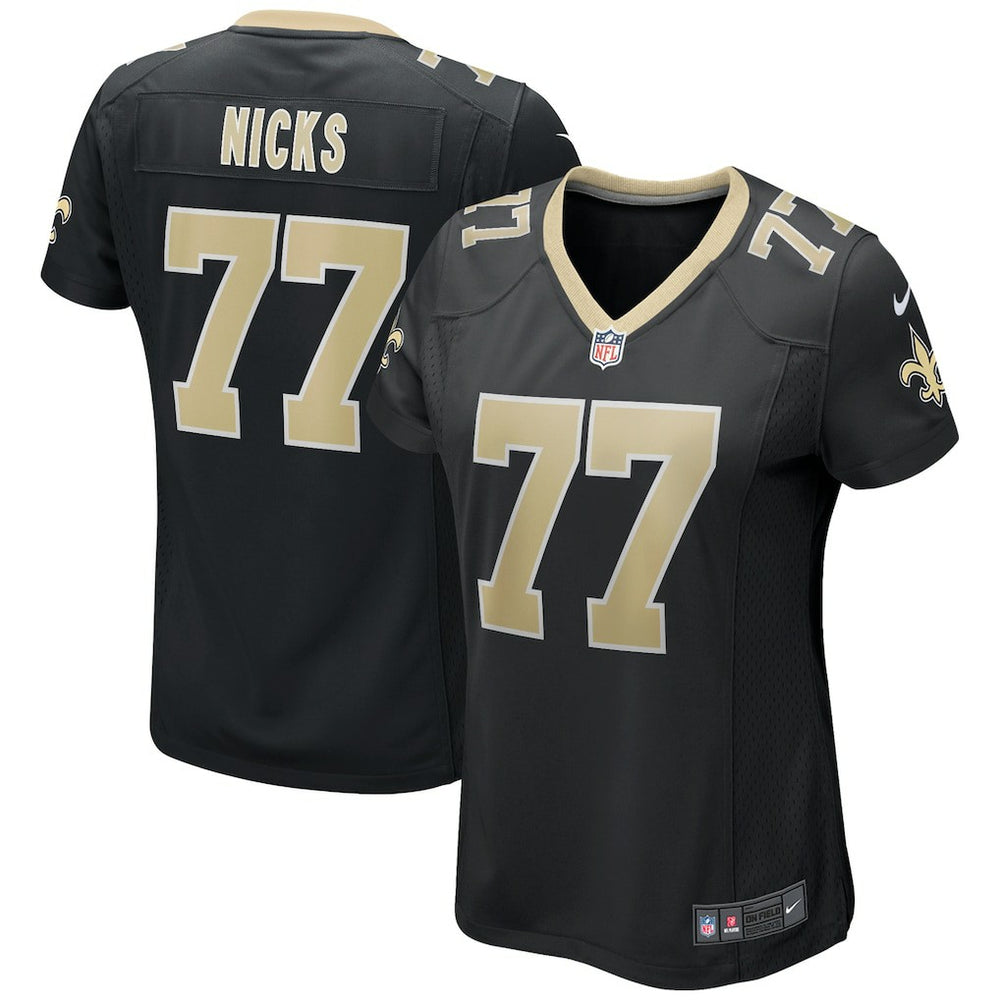 Carl Nicks New Orleans Saints Women's Game Retired Player Jersey Black | Nike for Sale