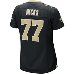 Carl Nicks New Orleans Saints Women's Game Retired Player Jersey Black | Nike for Sale