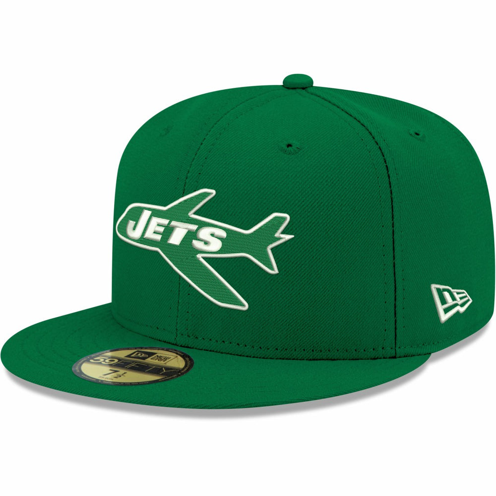 New York Jets New Era Omaha Throwback 59FIFTY Fitted Hat Kelly Green | NFL