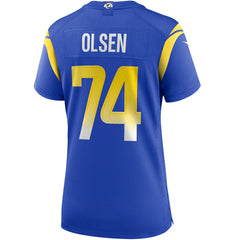 Merlin Olsen Los Angeles Rams Women's Game Retired Player Jersey Royal | Nike for Sale