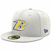 Baltimore Ravens New Era Omaha Lettermark 59FIFTY Fitted Hat White | NFL