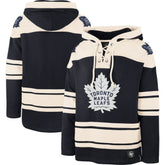 Toronto Maple Leafs '47 Superior Lacer Pullover Hoodie - Navy/Cream - NHL