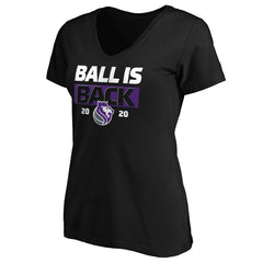 Sacramento Kings Women's Ball Is Back V-Neck T-Shirt Black - NBA