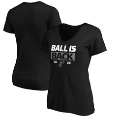 San Antonio Spurs Women's Ball Is Back V-Neck T-Shirt Black - NBA