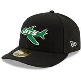 New York Jets New Era Omaha Throwback Low Profile 59FIFTY Fitted Hat Black | NFL