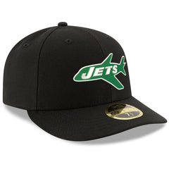 New York Jets New Era Omaha Throwback Low Profile 59FIFTY Fitted Hat Black | NFL