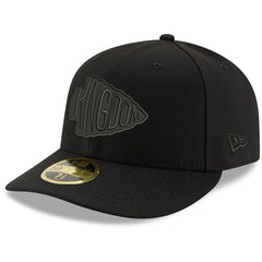 Kansas City Chiefs New Era Alternate Logo Black on Black Low Profile 59FIFTY II Fitted Hat Black | NFL