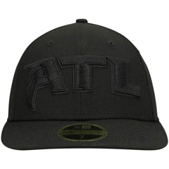 Atlanta Falcons New Era Alternate Logo Black on Black Low Profile 59FIFTY II Fitted Hat Black | NFL