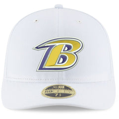 Baltimore Ravens New Era Omaha Low Profile 59FIFTY Fitted Hat White | NFL