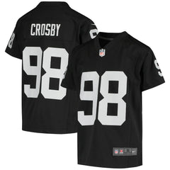 Maxx Crosby Las Vegas Raiders Youth Game Jersey Black | Nike for Sale