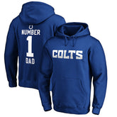 Indianapolis Colts #1 Dad Pullover Hoodie Royal | NFL