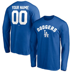 Los Angeles Dodgers Personalized Winning Streak Name & Number Long Sleeve T-Shirt - MLB